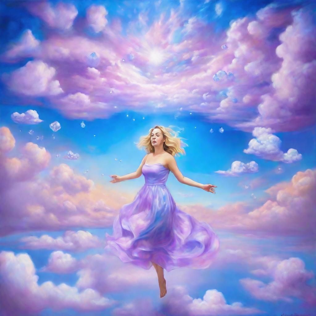 Lucy in Dreamy Sky with Cubic Zirconiums