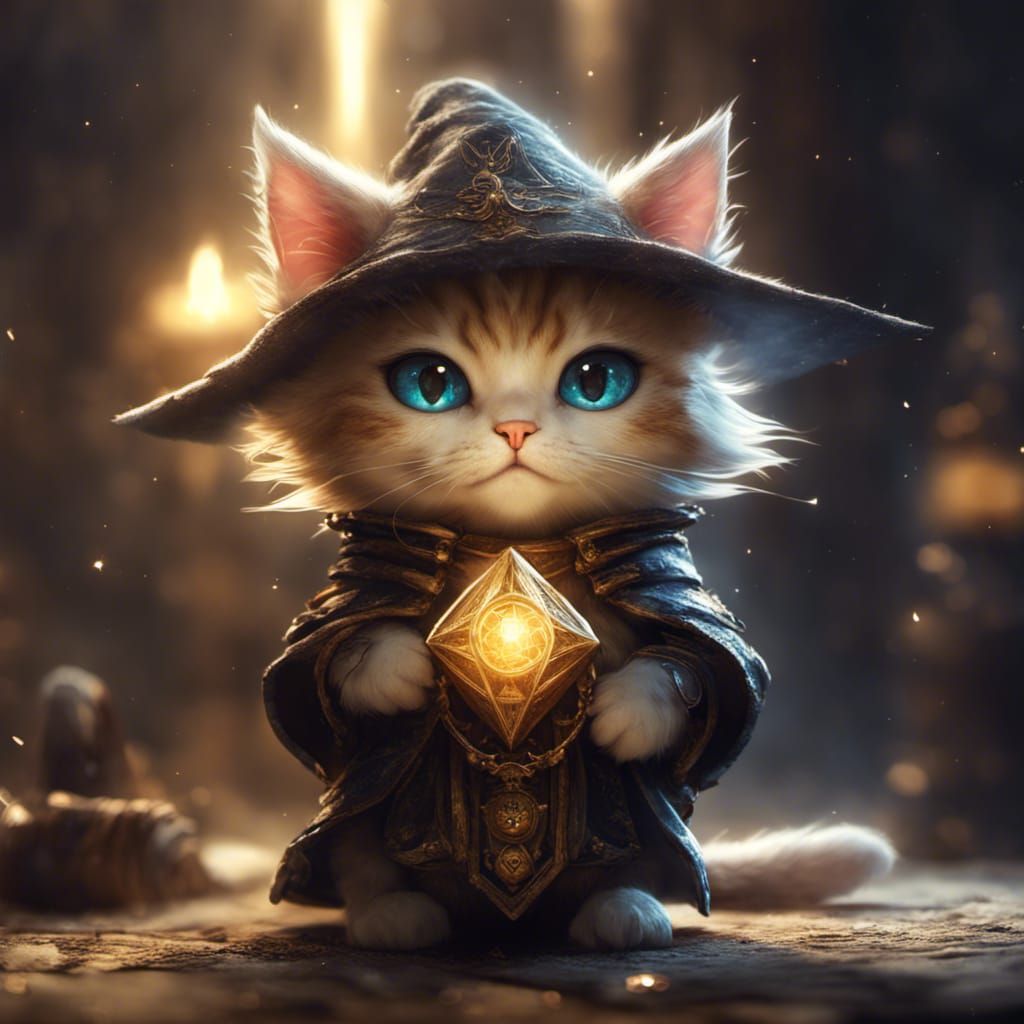 medieval wizard cat