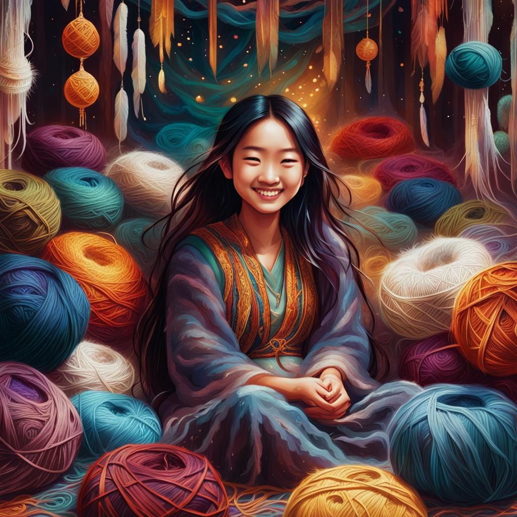 Goddess of Sleep and Dreams in Yarn