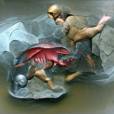 Dunkleosteus Rescues Starfish in Underworld River
