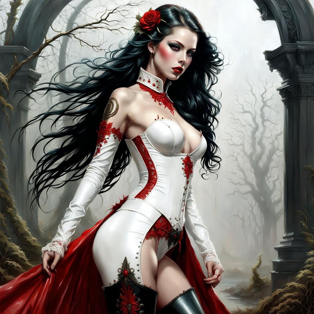 Lingerie Portrait in Dark Fantasy Style