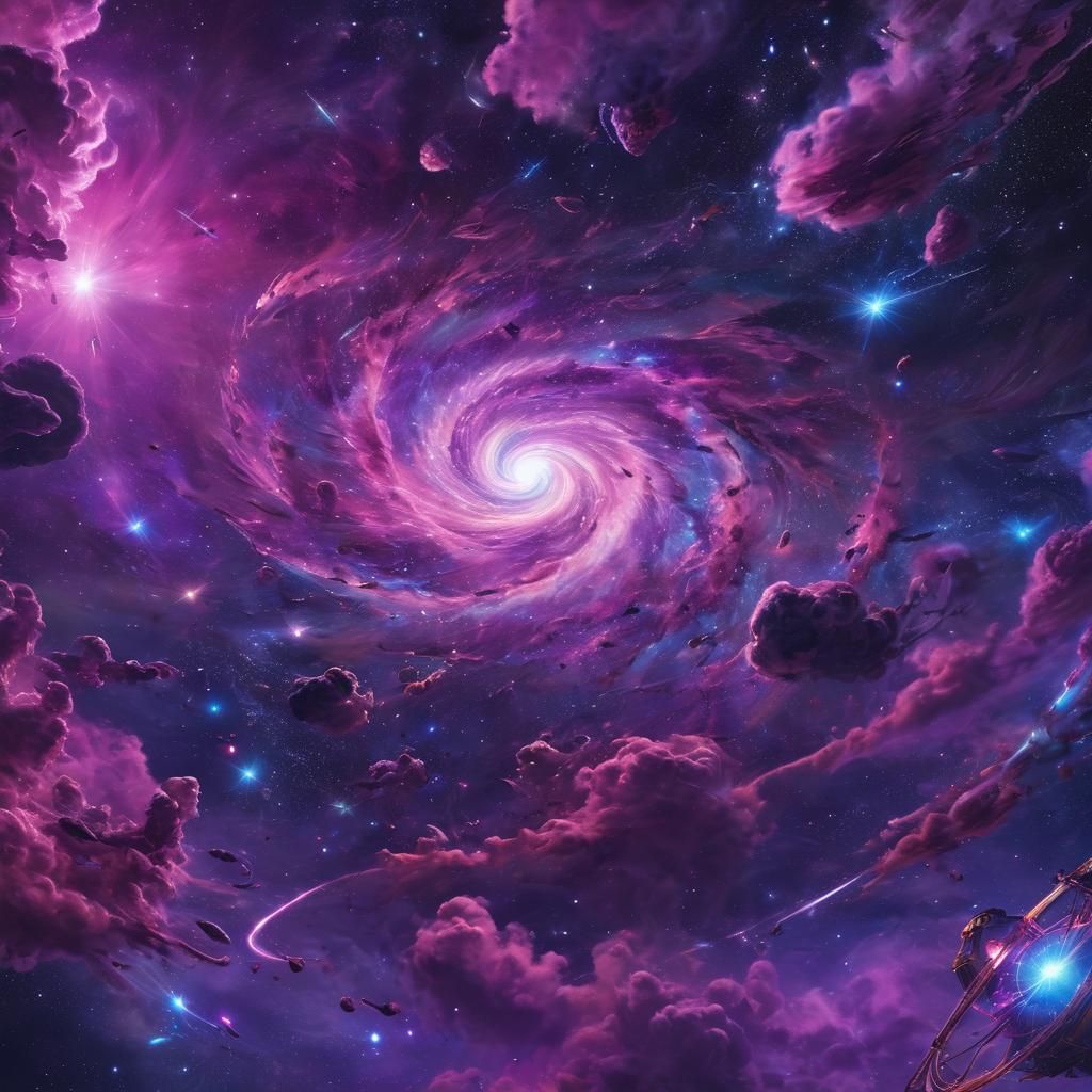 Ethereal Cosmic Vistas in Vibrant Ethereal Style