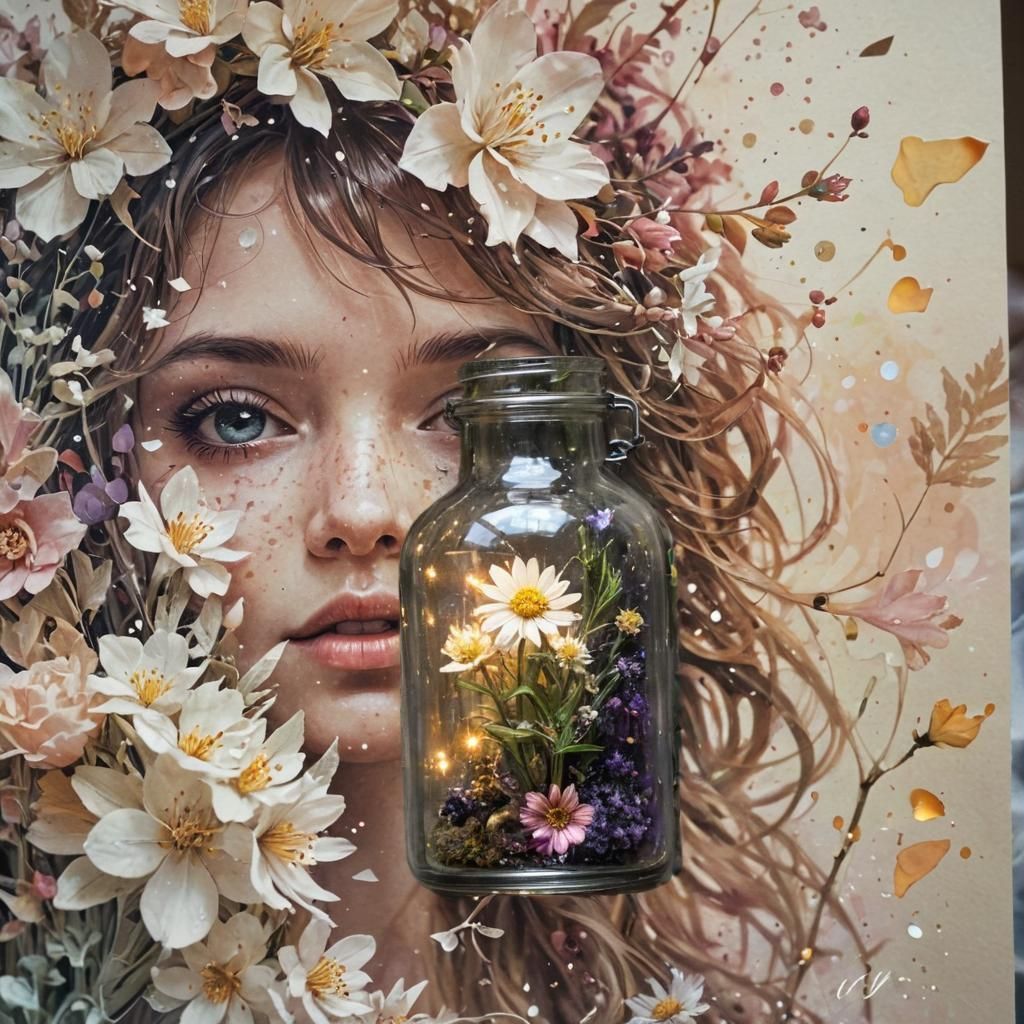 Alchemist's Journal Page with Potion and Magic