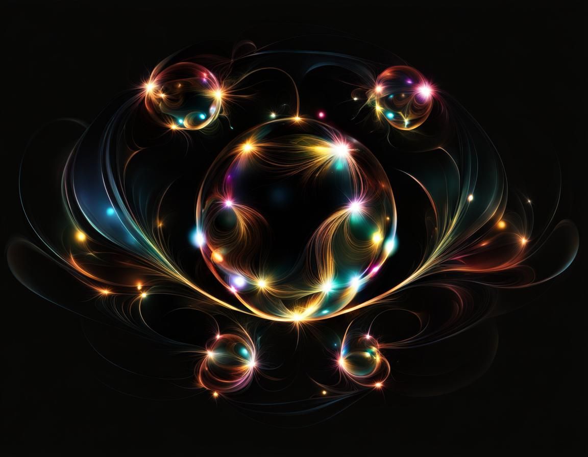Sparkling Abstract Vector Fractal Design