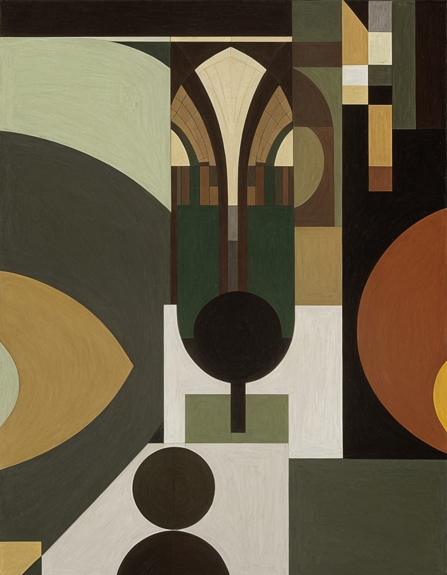 Intricate Abstract Painting in Earth Tones