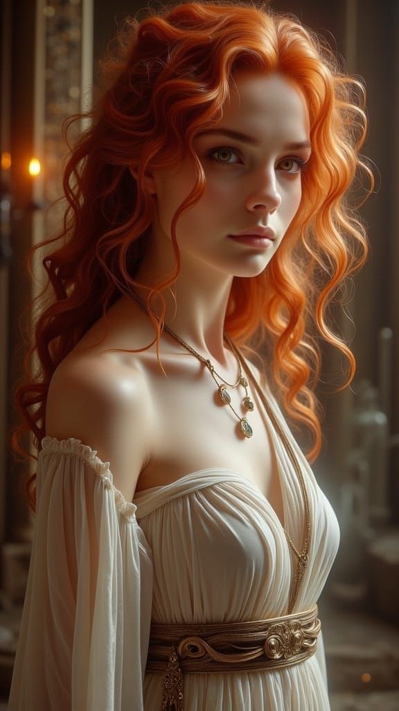 Elegant Jedi Lady in Rococo-Inspired Toga