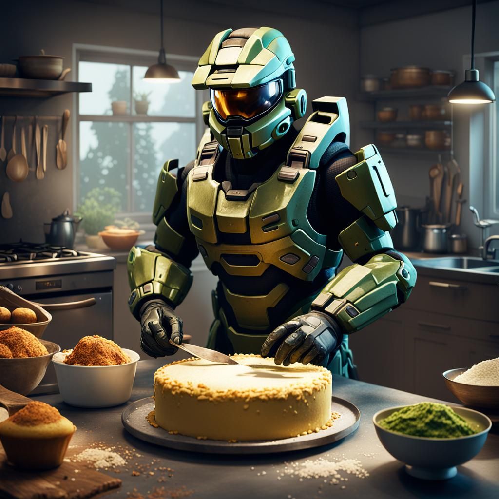 Master Chief Bakes: A Matte Painting