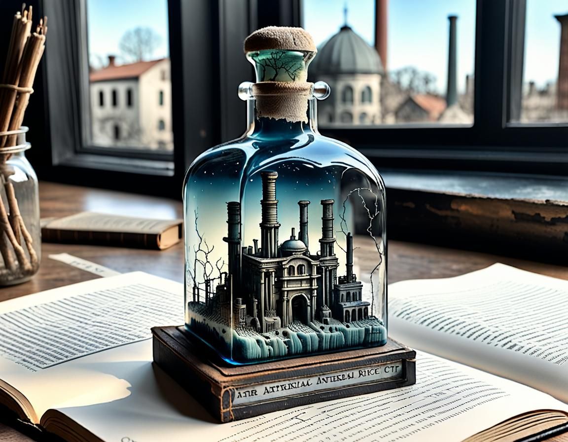 Roman City in Bottle, Post-Apocalyptic Futurism