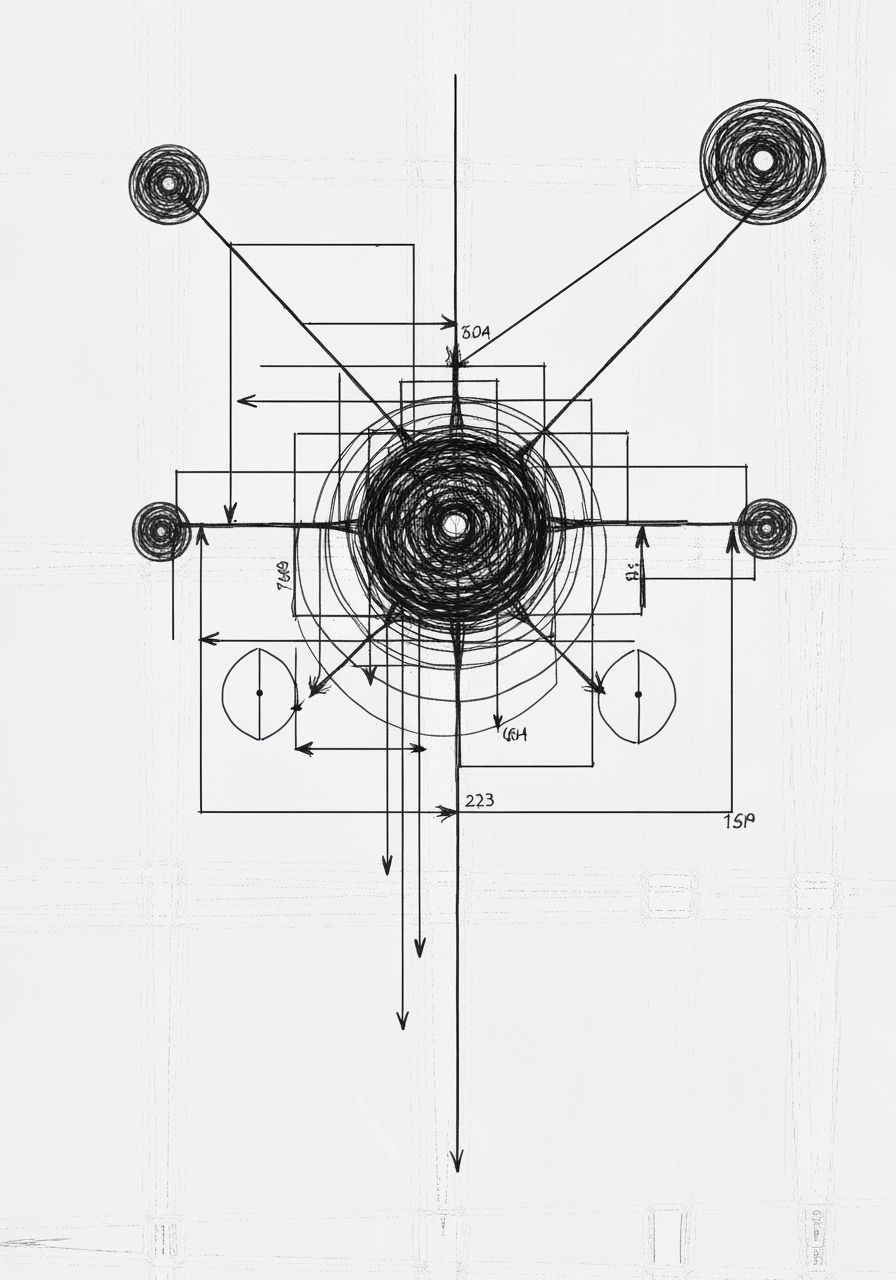 Surreal Schematic Rendered in Rough Impressionistic Style