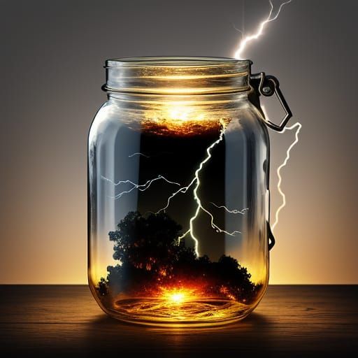 Lightning Captured in a Glass Jar