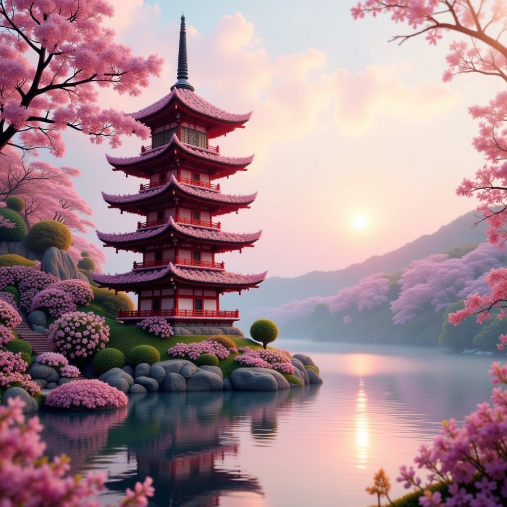 Cherry Blossom Pagoda