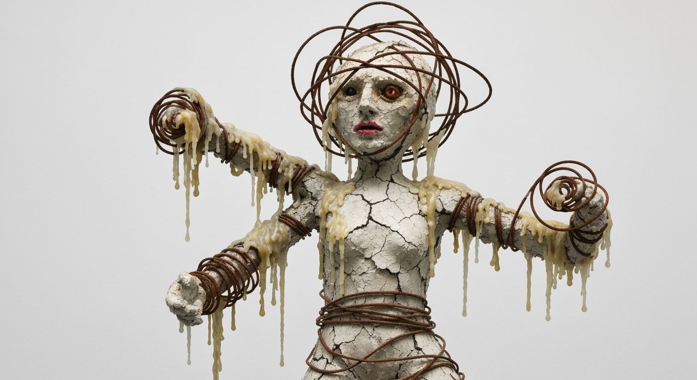 Chaotic Sculpture in Dubuffet Style