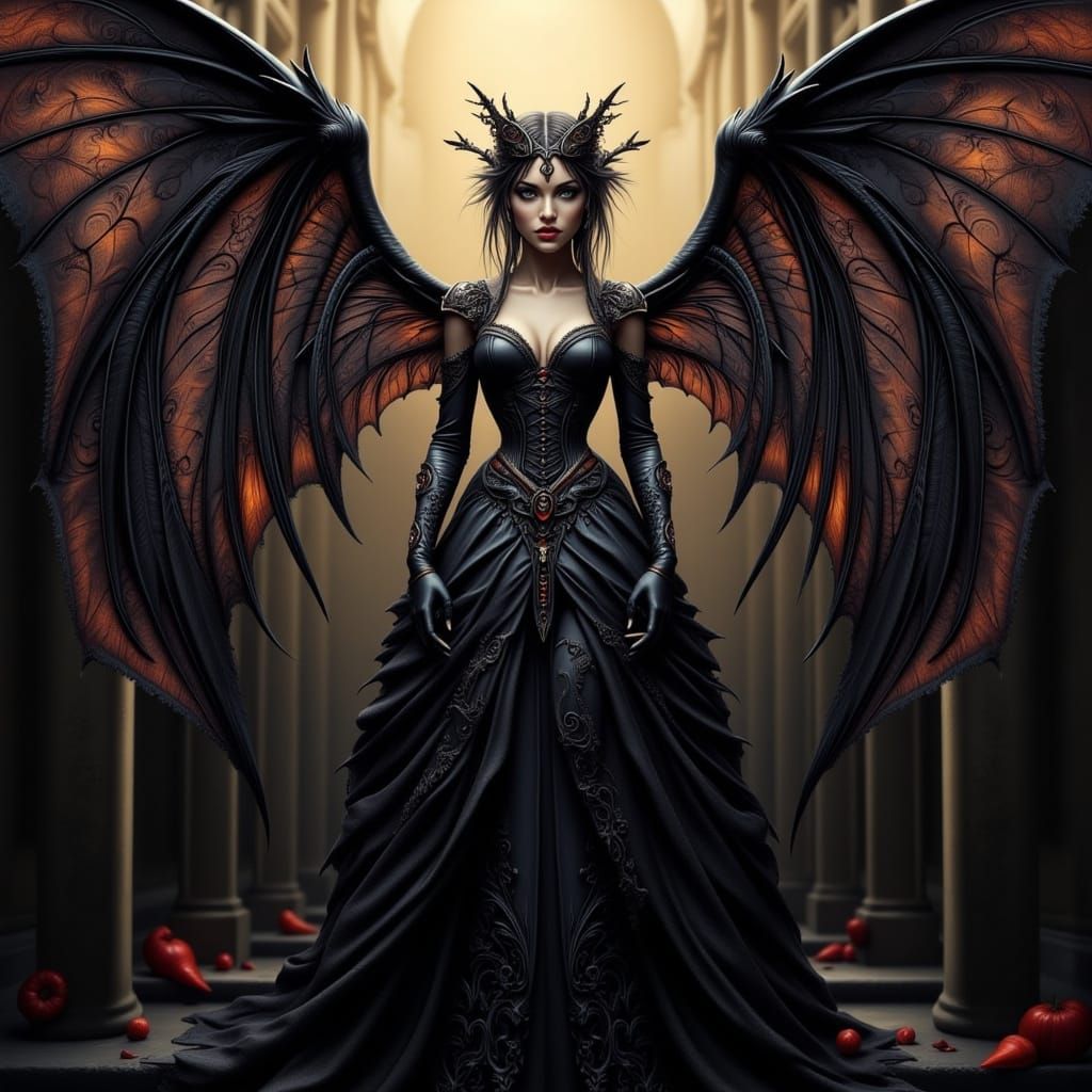 Vampire Queen in Moody Cinematic Light