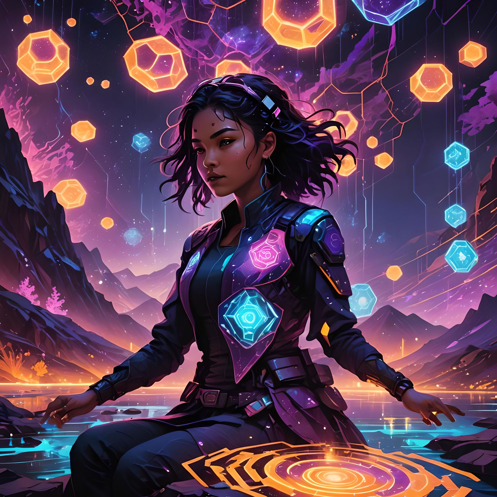 Fractal Rebirth: Rivers of Light and Pulsating Mountains