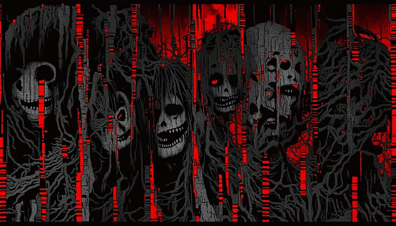 Junji Ito Horror: Laughing Witch in Voodoo Setting