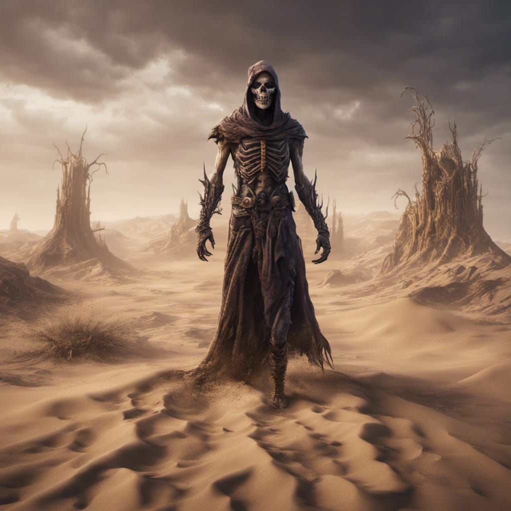 Undead Emerge in Desert Wasteland: Fantasy Concept Art