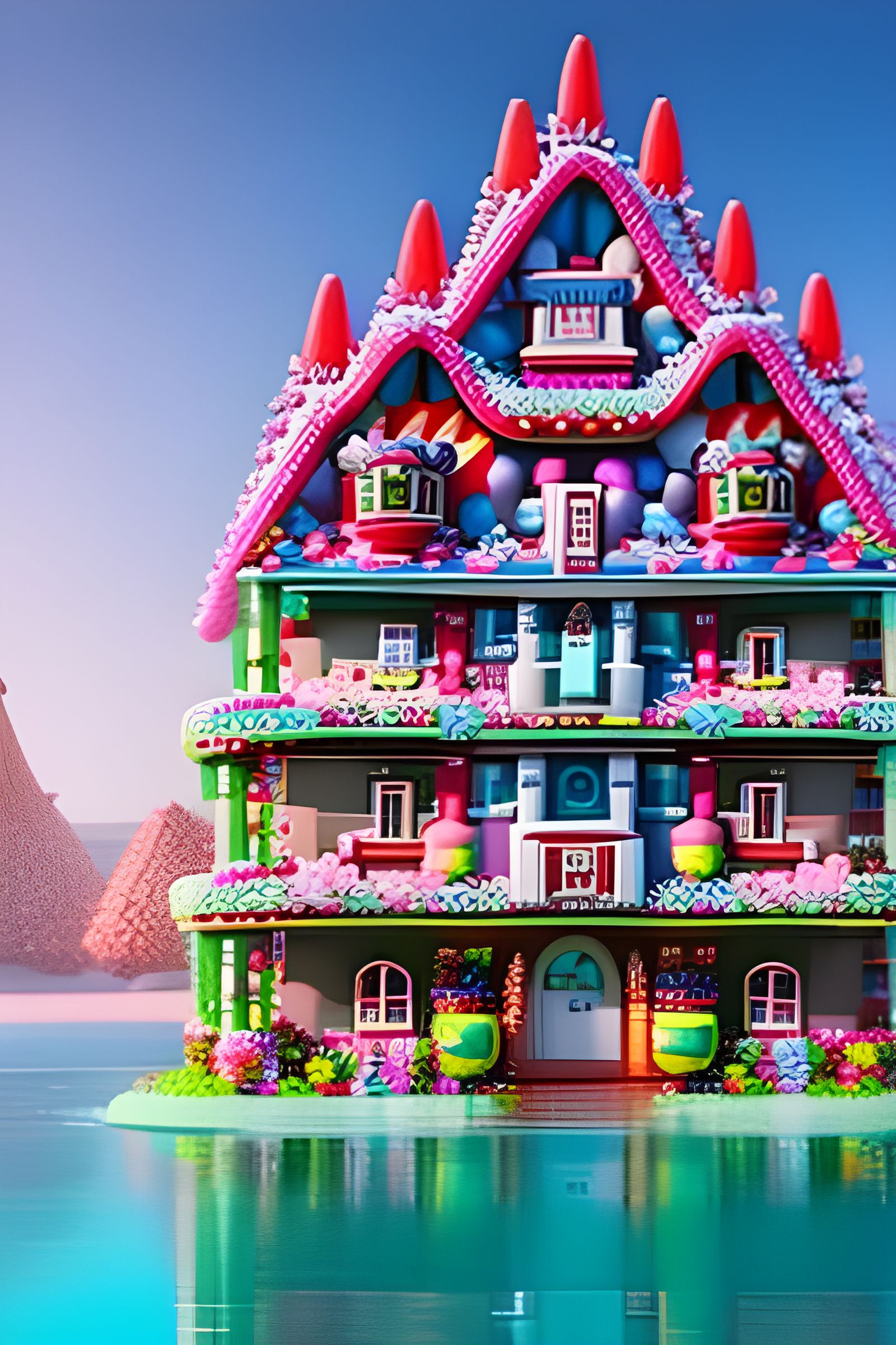 Gingerbread Apartment Building in Candy Land