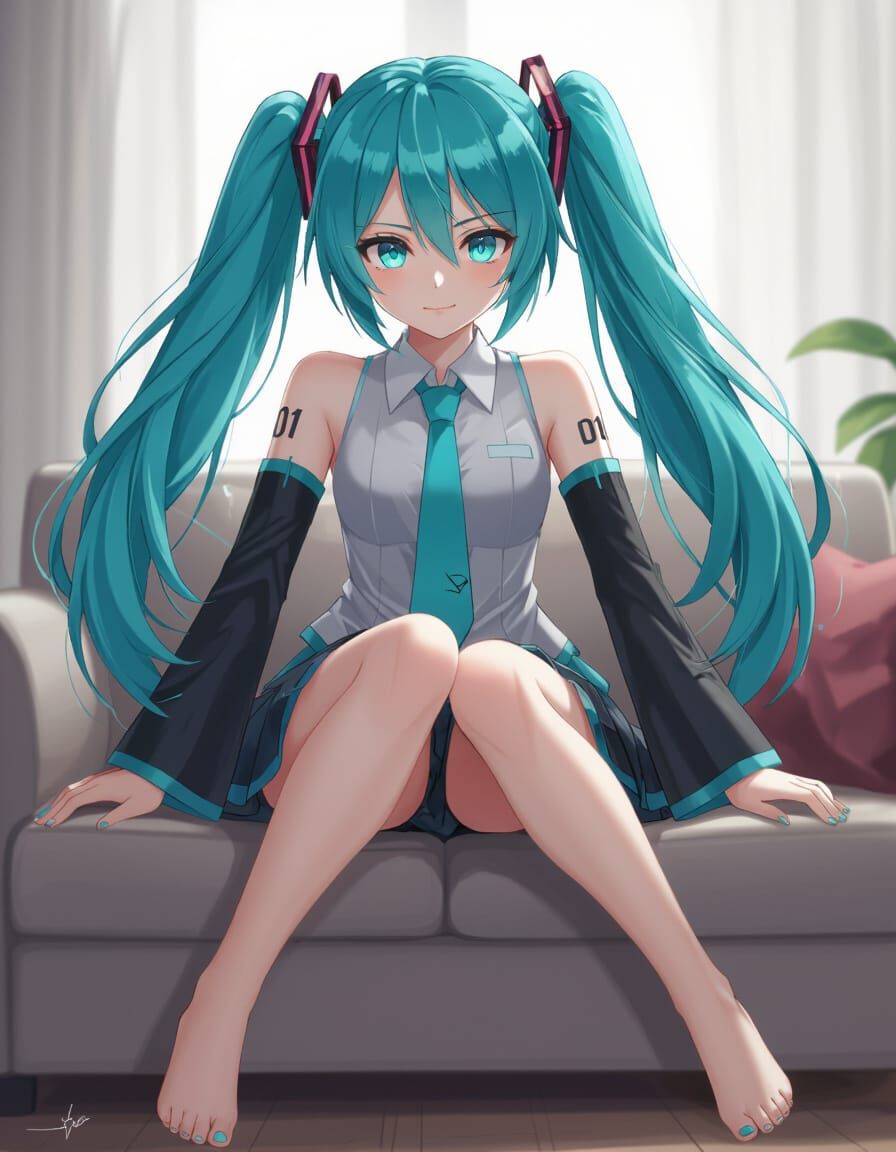 Hatsune Miku Portrait with Photorealistic Details
