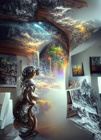 Ethereal Dragon in a Hyperdetailed Fantasy Oil Painting