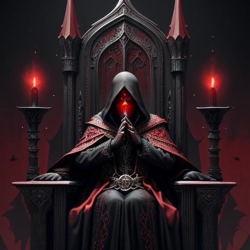Cloaked Figure in Gothic Palace Concept Art