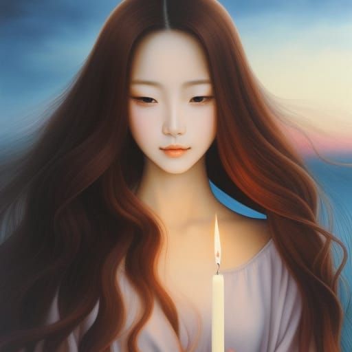Woman with Candle (Miho Hirano)