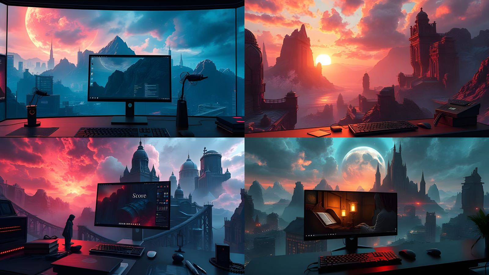 Cyberspace Desktop Reading KRDC in a Fantastical 8K Splash S...