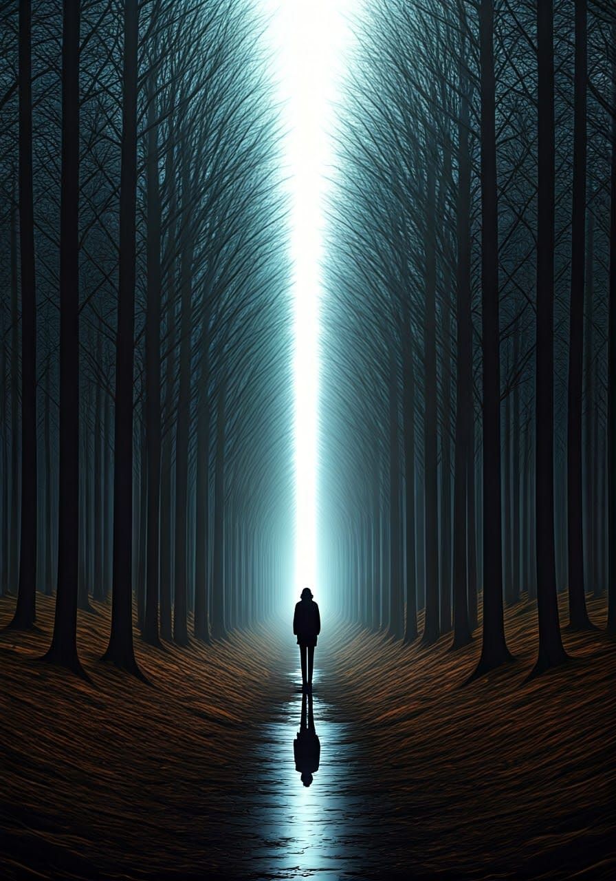 Abstract Isolation in Split-Infinity: Dreamlike 8K Art