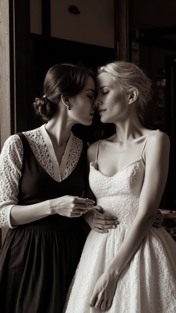 Two Women in Love Share a Quiet Moment