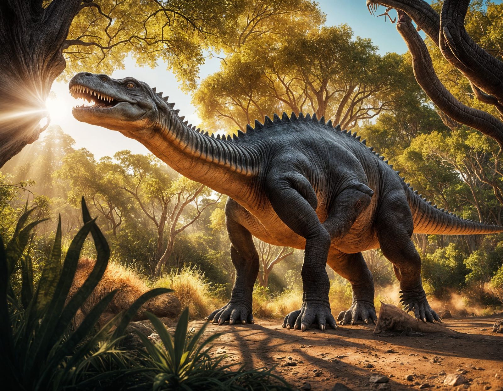 Muttaburrasaurus was a genus of herbivorous iguanodontian ornithopod dinosaur