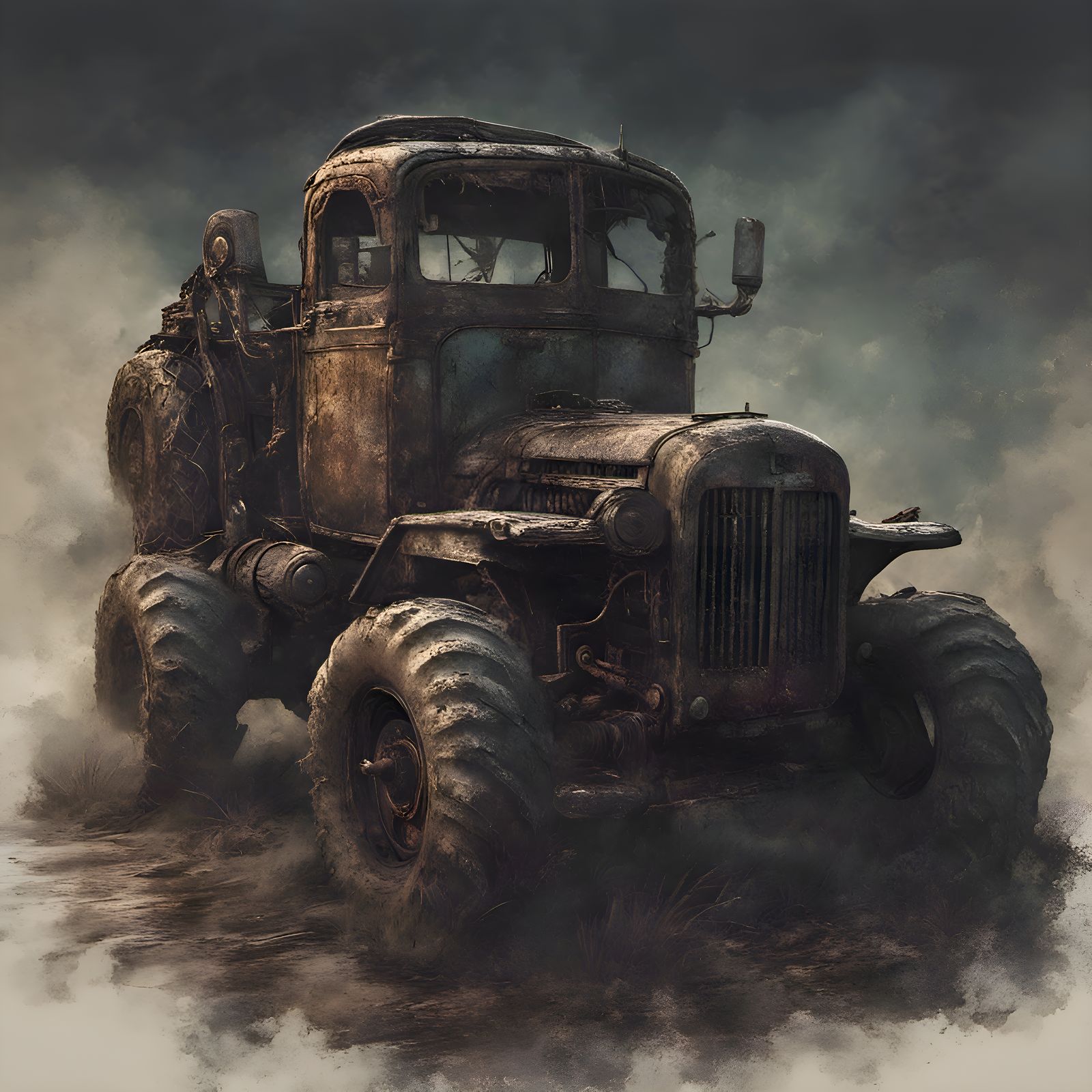 Old time Monster Farm Truck