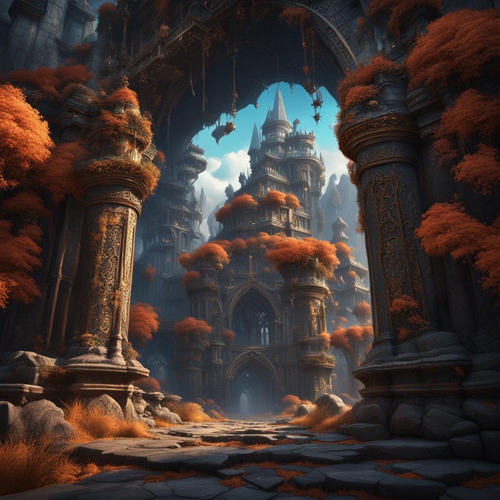 Fantastical Matte Painting in Deep Color