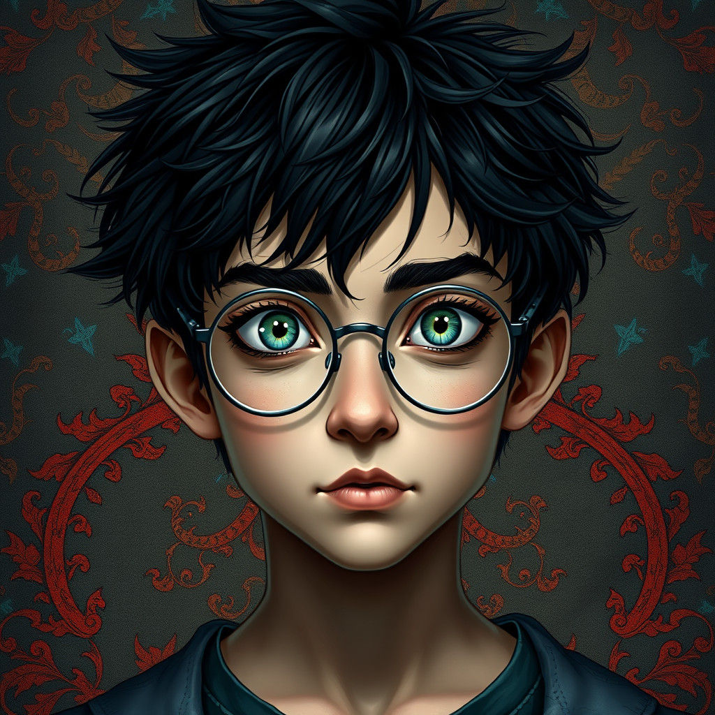 Teenage Boy Portrait in Detailed Matte Painting Style