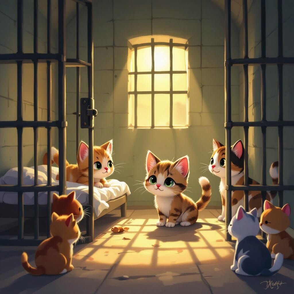 Kitten's Release: From Cozy Jail to Bright Freedom
