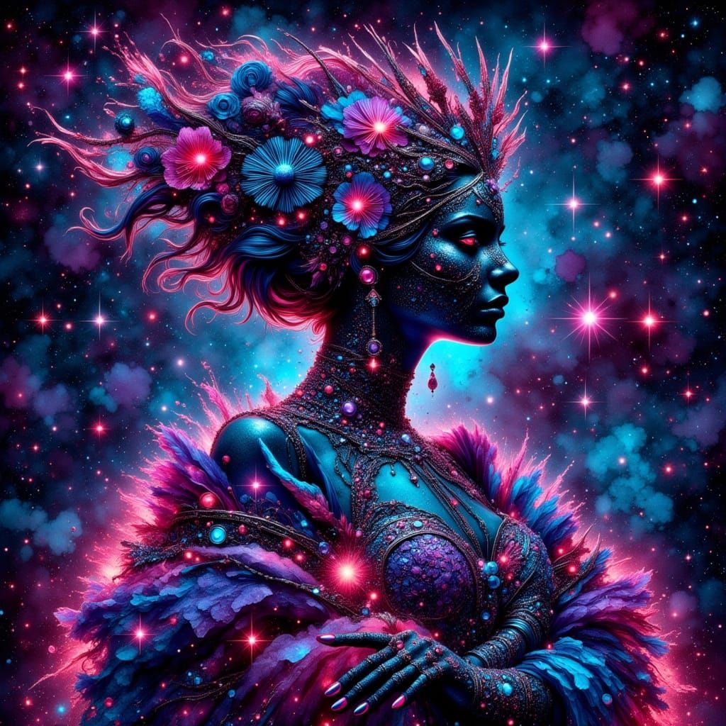 Ethereal Empress in Cosmic Splendor