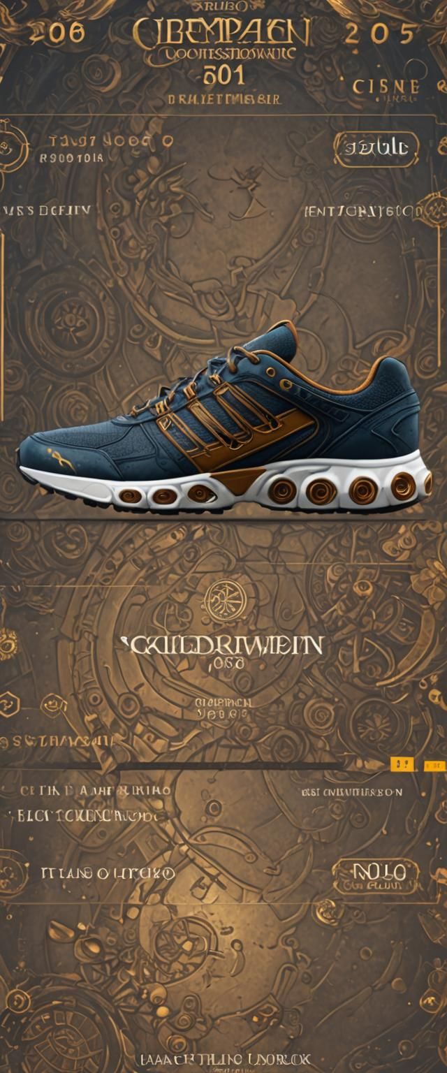 Innovative Shoe Design in Detailed Matte Painting Style