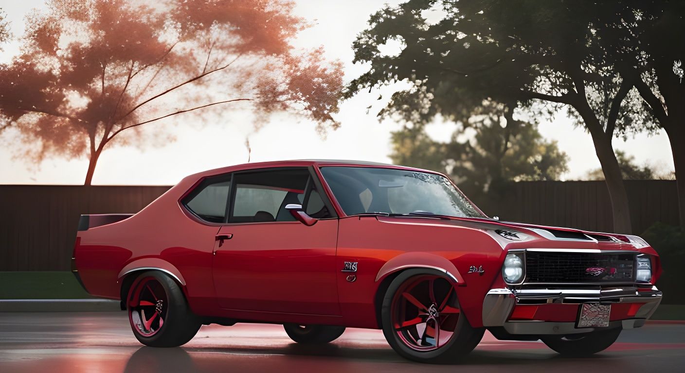 Cherry Red Chevrolet Nova SS Photography