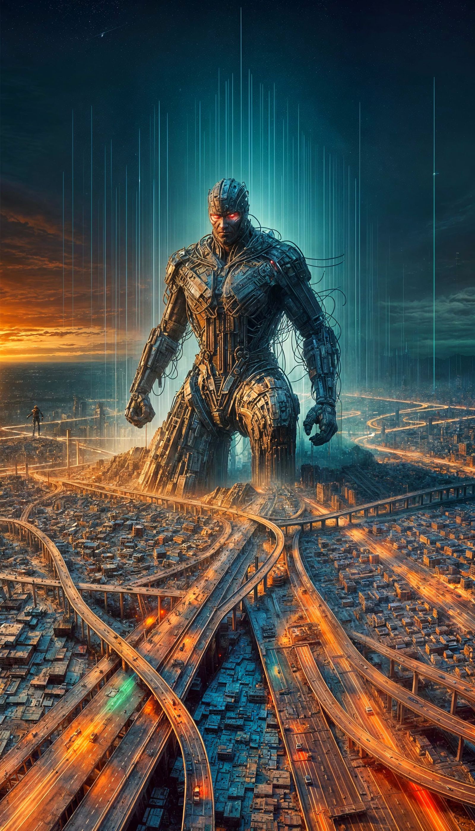 Giant Robot Emerges from Post-Apocalyptic Slums