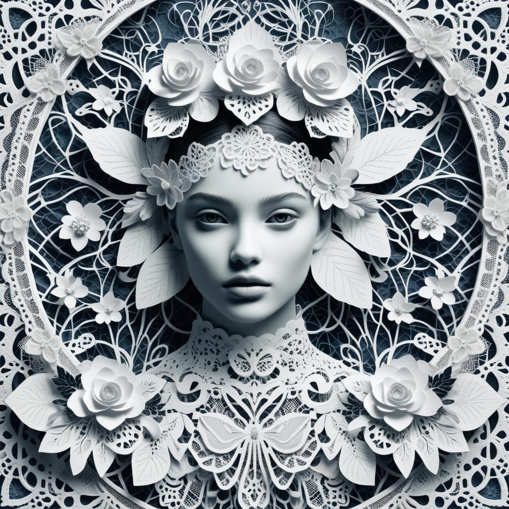 Ethereal 3D Beauty Lace Collage