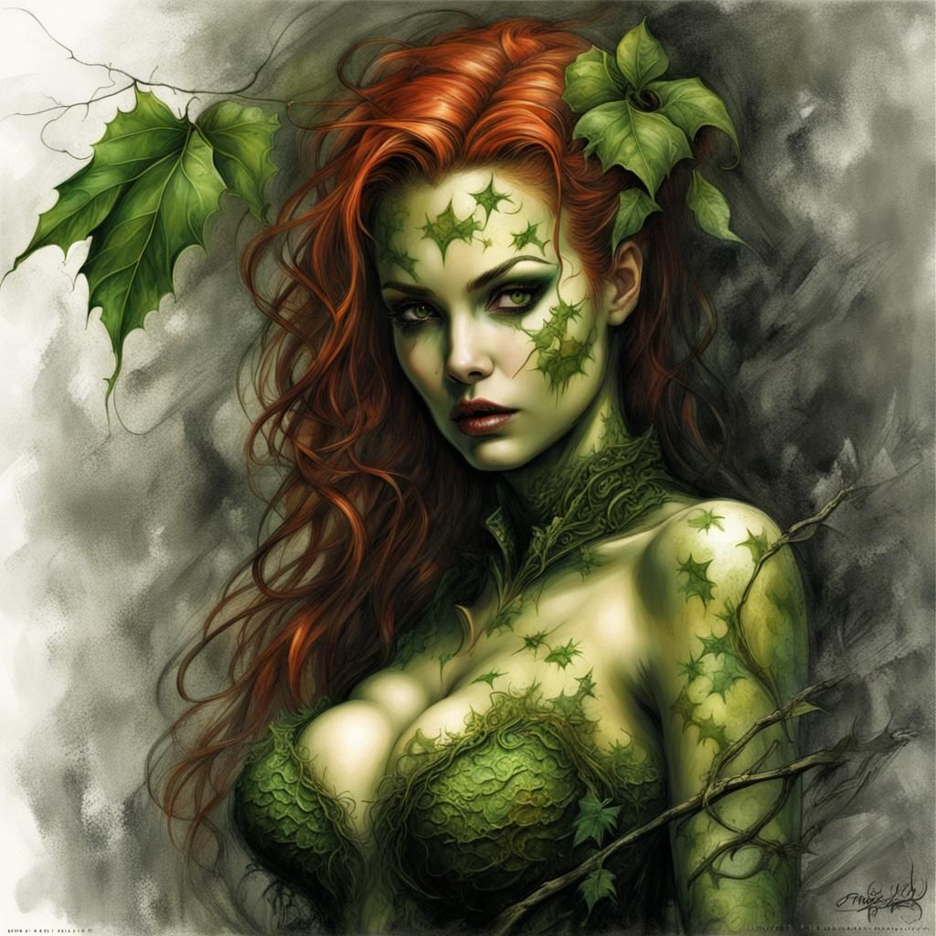 Poison Ivy in Gotham City: Luis Royo Style