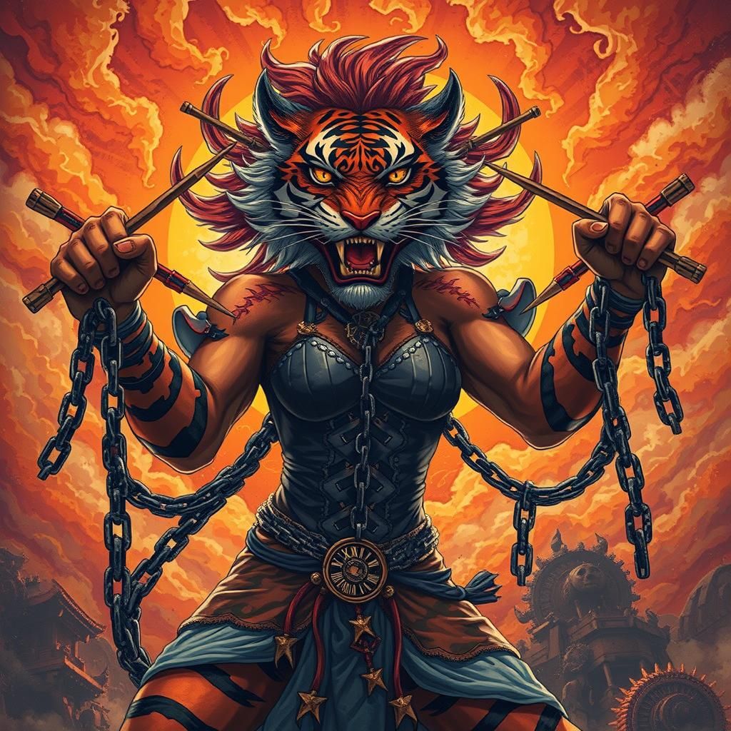 Triumphant Tigerwoman: Goddess of Justice in Matte Painting ...