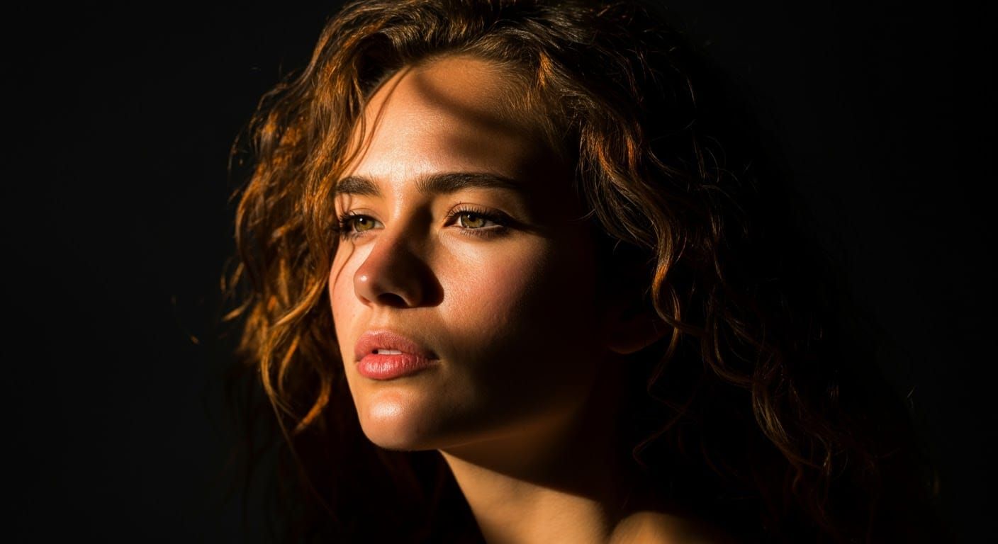 Stunning Portrait in Warm Natural Light with Bokeh Effect