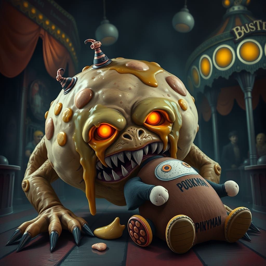 Gravy Biscuit Monster Eats Randy Newman Doll