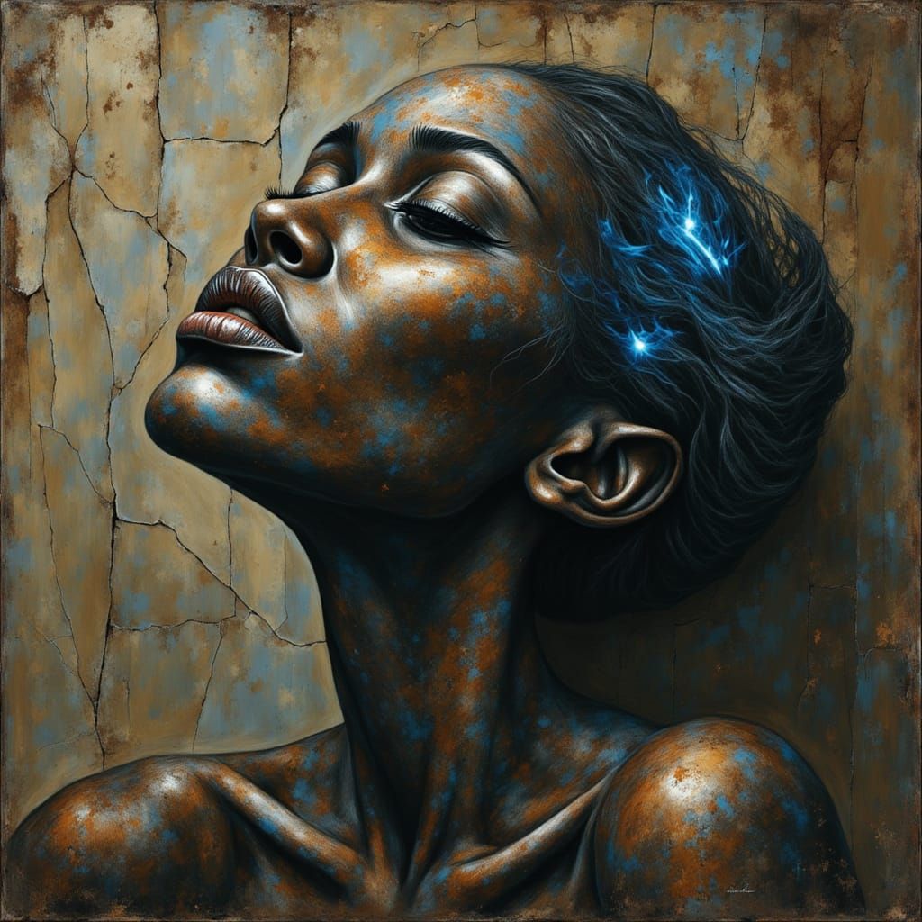 Melancholic Portrait of a Sad Figure in Eerie Digital Art