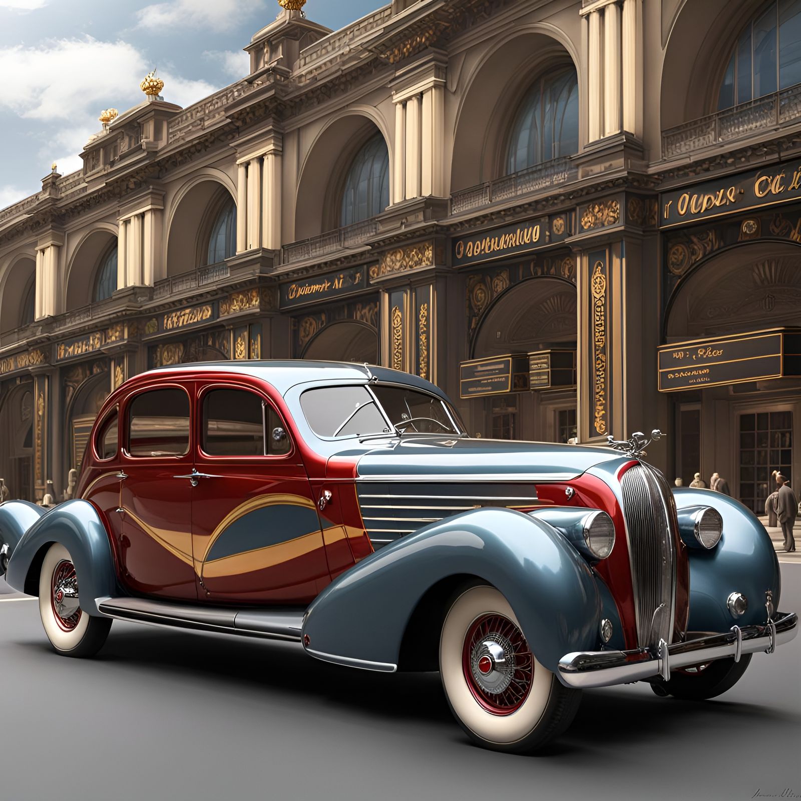 1938 Art-Deco Car at the Opera Theater