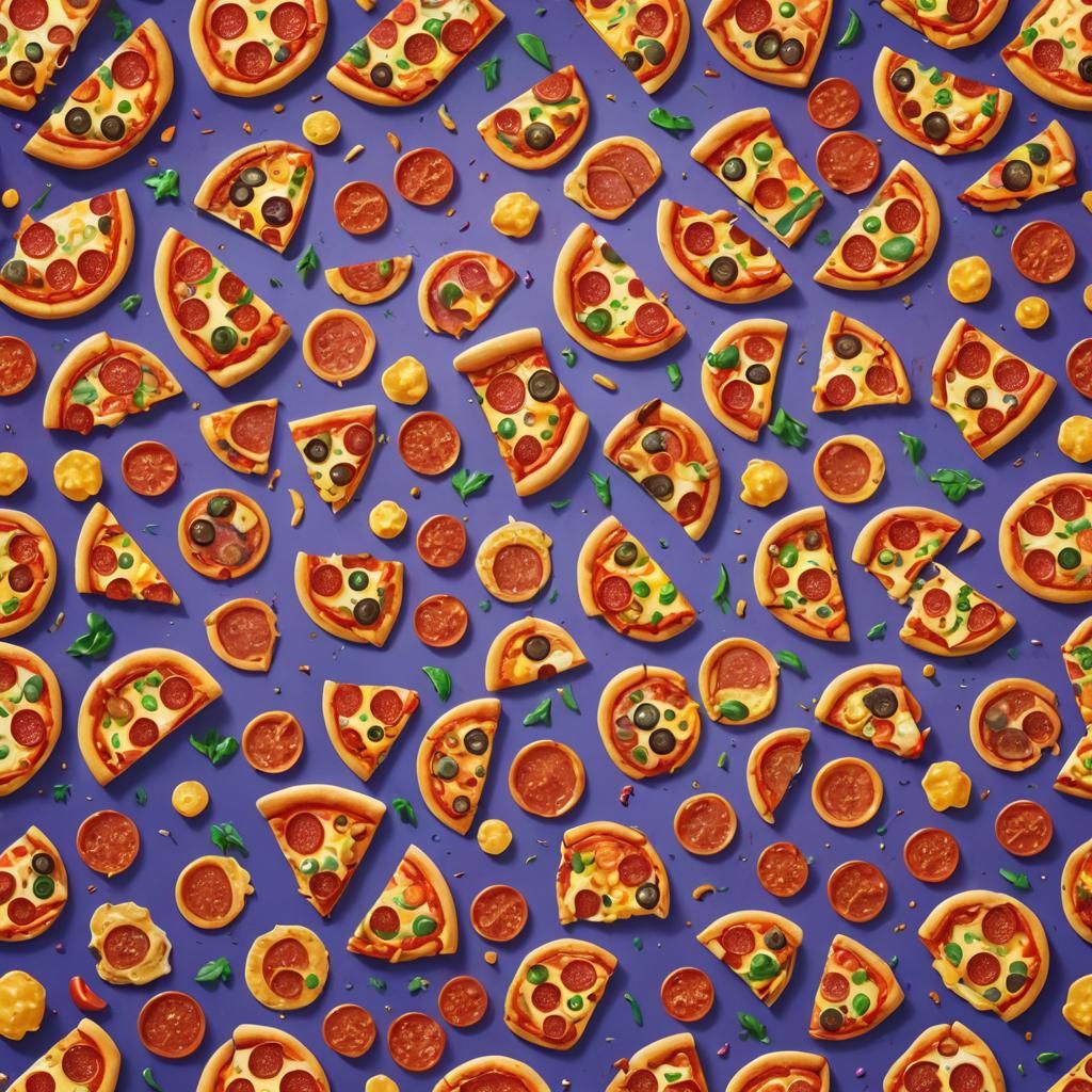 Smiling Pizza Versus Sad Pizza in 3D Digital Art