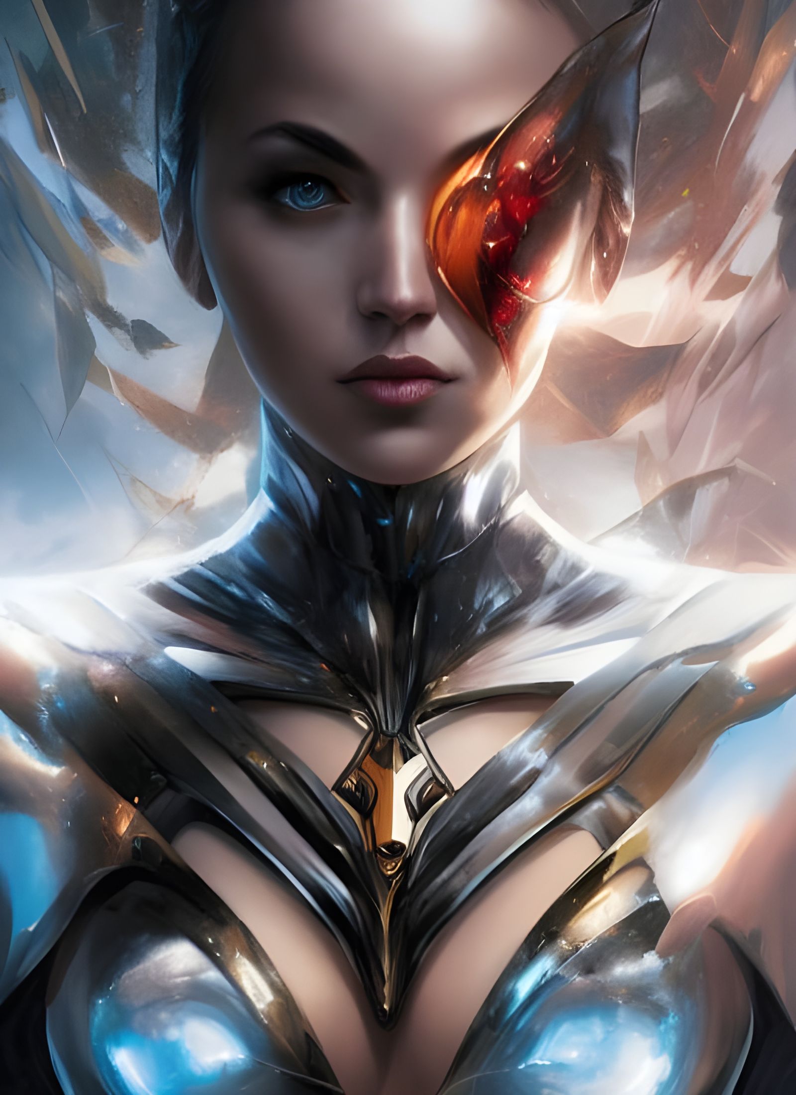 Rocket Superhero Portrait in Detailed Matte Painting Style