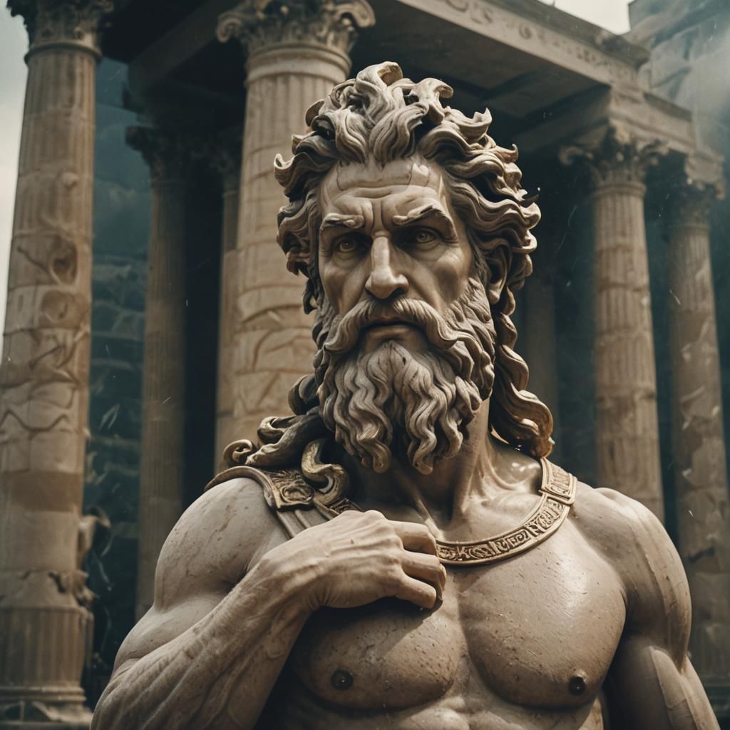 Zeus in Olympus: A Cinematic Temple Still