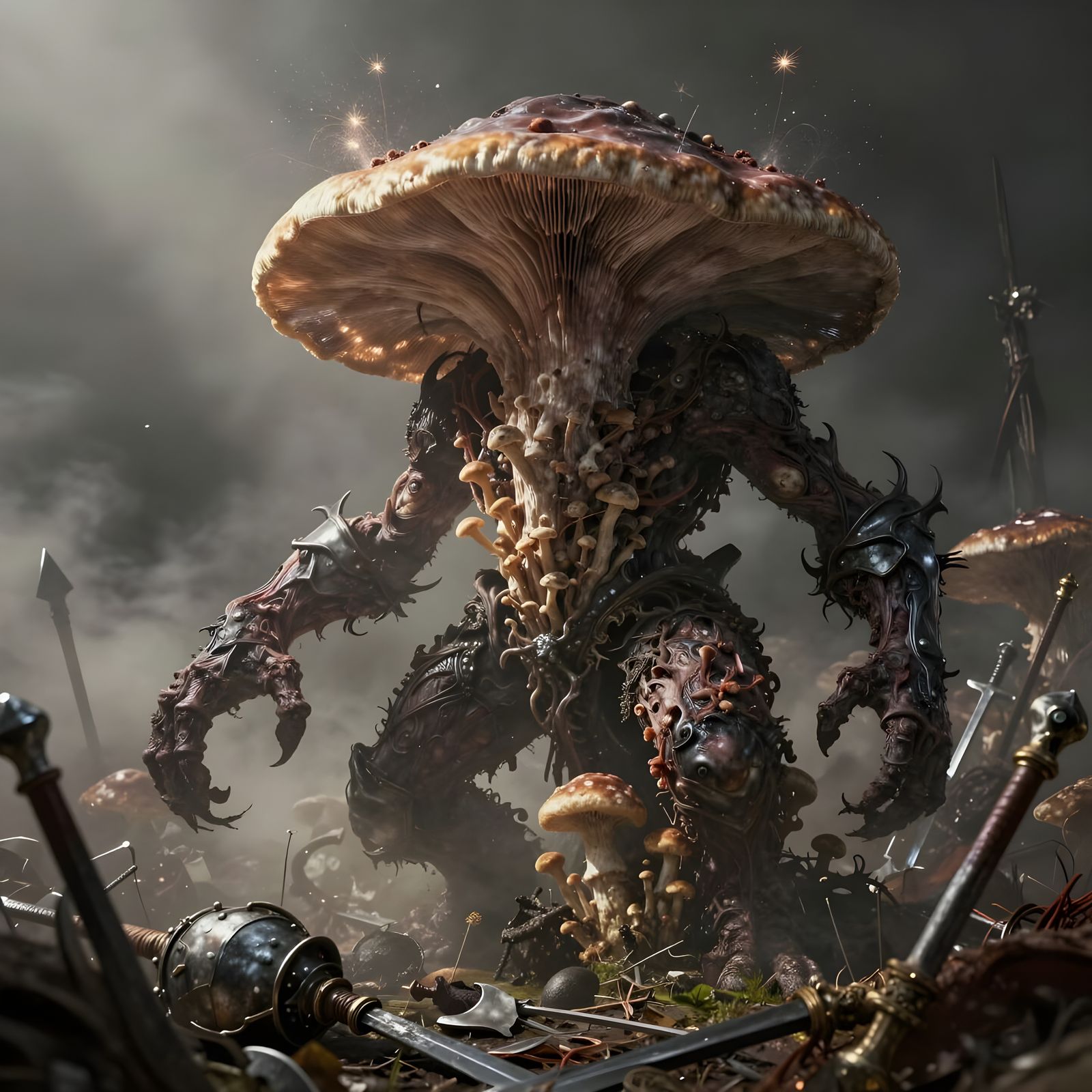 Fungal Behemoth Rises From Battlefield