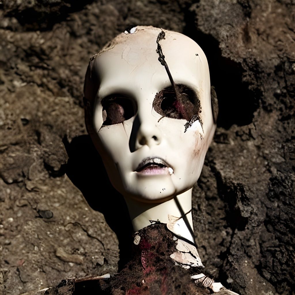 Shattered Gothic Mannequin Possessed by Evil Spirit