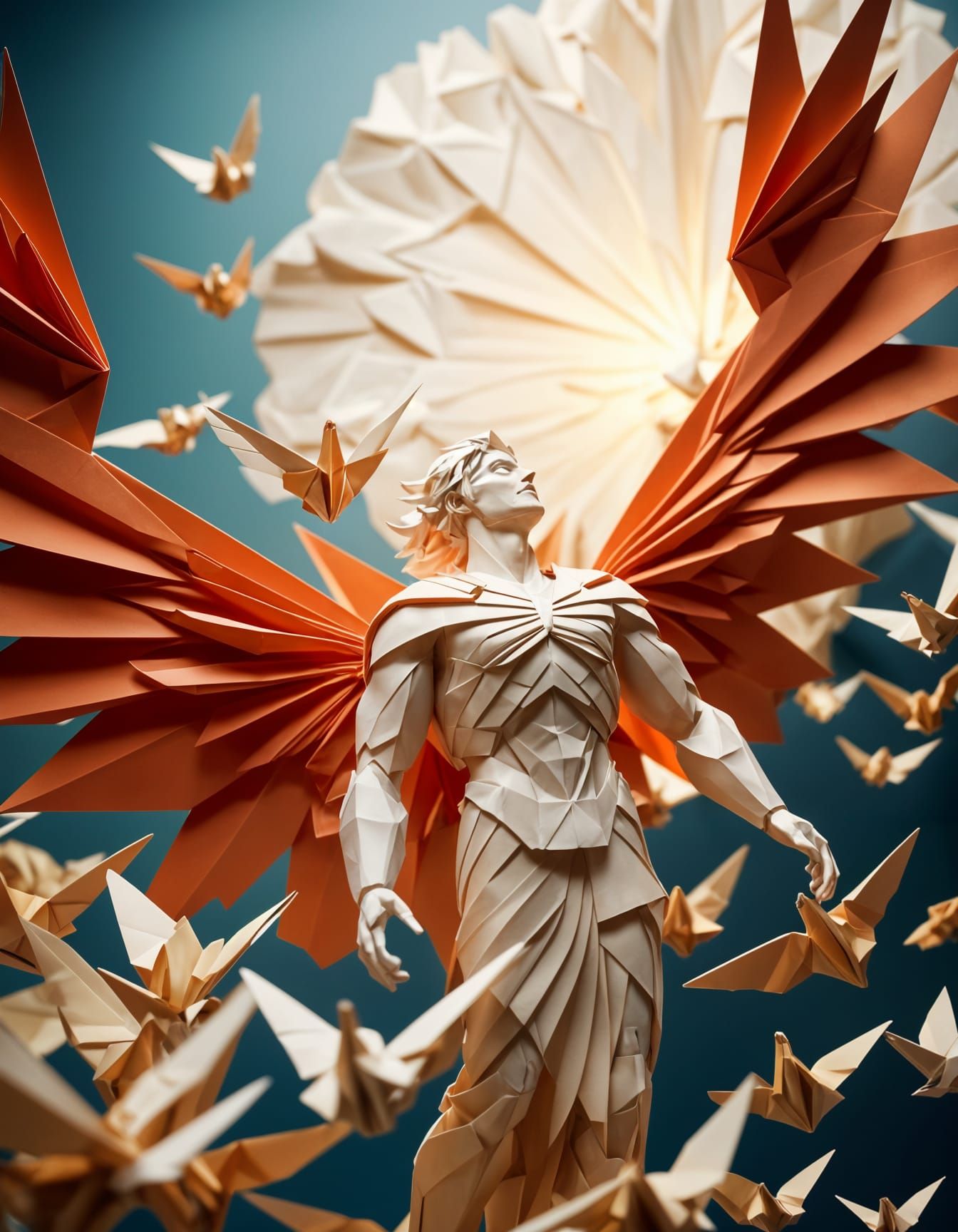 Origami Icarus Papercraft in 8K Resolution